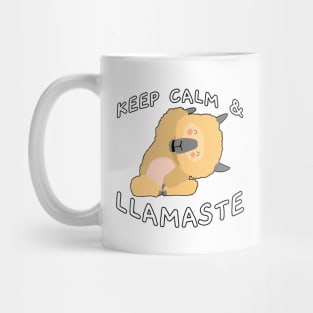 Keep Calm And Llamaste Pose 4 Mug